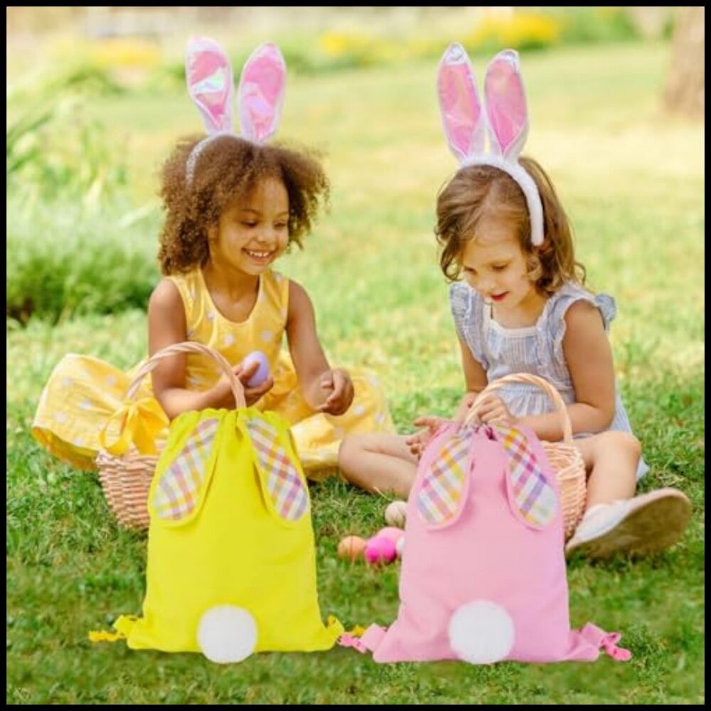 Canvas Drawstring Backpack Reusable Cinch Bag Eas… - image 5